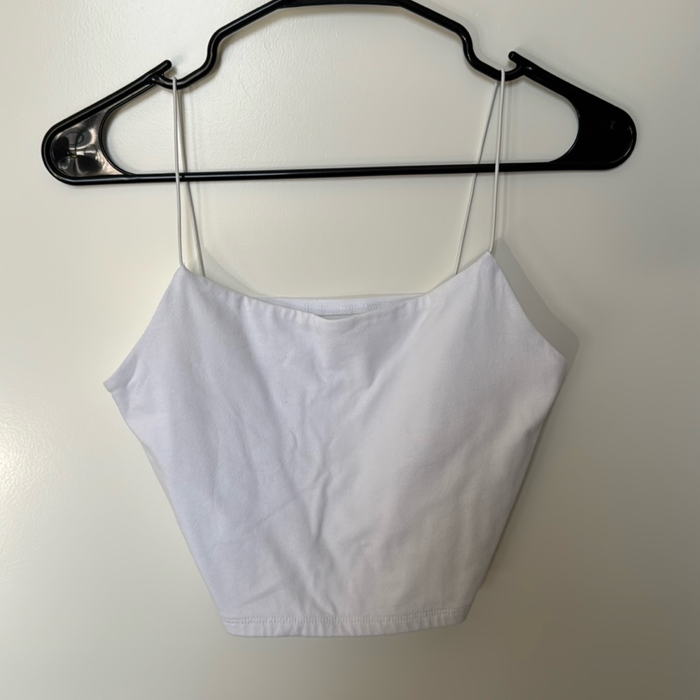 WILD FABLE - WHITE CROP TANK - SMALL